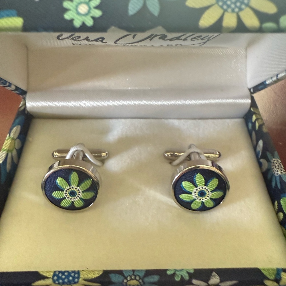 Silver and Blue Cufflinks